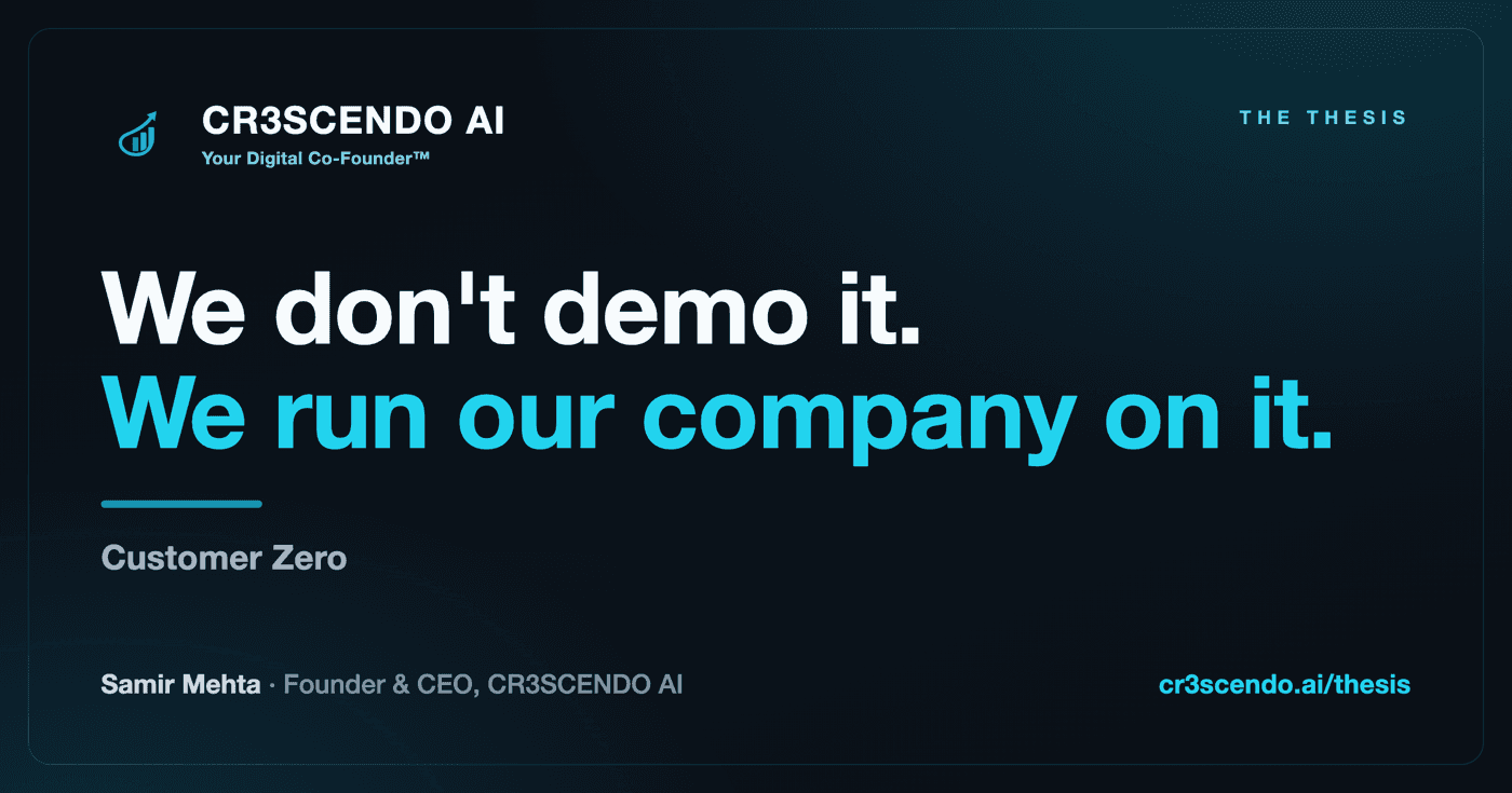 We Are Customer Zero: When You Run Your Own Company on the Platform You Sell